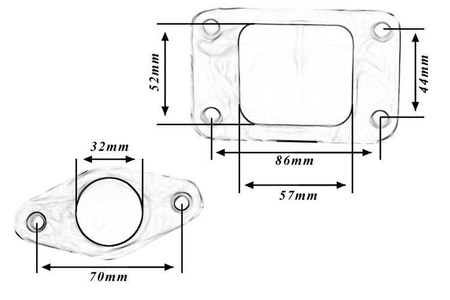 Avgasgrenrör HONDA CIVIC D-serie TURBO gjutjärn + Wastegate
