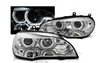 Lampor Bmw X5 E70 07-10 ringar 3d drl krom xenon