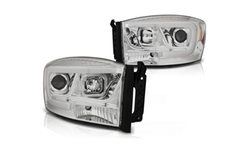 Dodge Ram Strålkastare 06-08 Rörlampa Krom