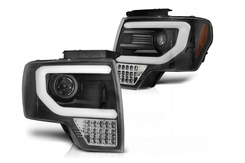 Framlampor Ford F150 Mk12 08-14 Svart Led