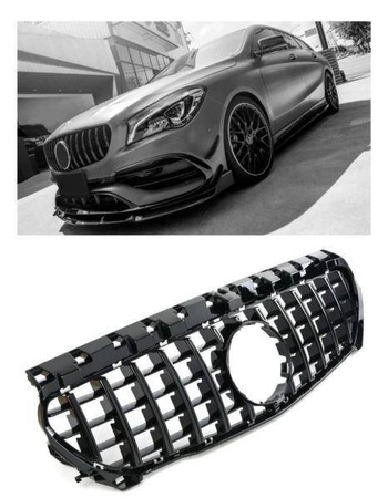 GRILL MERCEDES C117 CLA 13-19 SVART PANAMERICANA