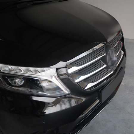Mercedes Vito W447 Dummy Grill Strips 14+ Chrome