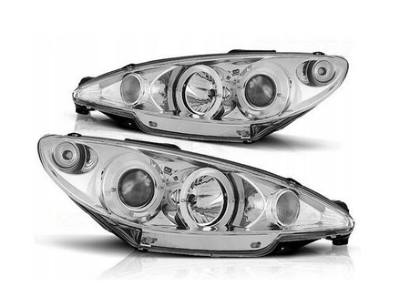 Peugeot 206 CHROM RINGI strålkastare