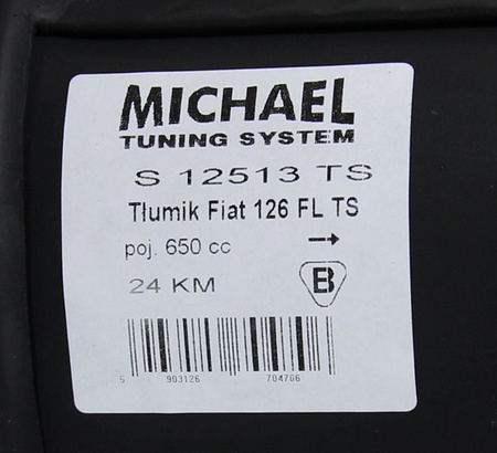 Ljuddämpare Michael 126p FL maluch bas attest rostfritt stål