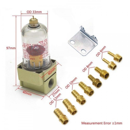 Oljeuppsamlingstank, pneumotoraxfilter