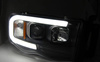 DODGE RAM STRÅLKASTARE 02-06 RÖRLAMPA SVART