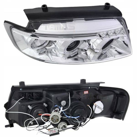 Strålkastare VW Passat B5 3B CHROM RINGAR +