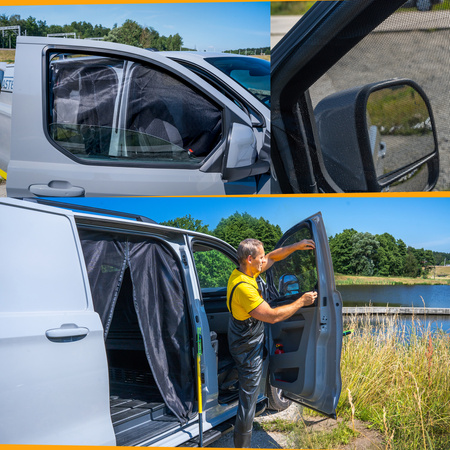 Myggnät för främre dörrfönster Volkswagen Transporter IV T4 1990-2003