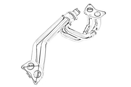 Avgasgrenrör Impreza 95-01 GC8 WRX