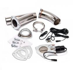 Y-rör / tryckknapp 2,5" avgasspjäll