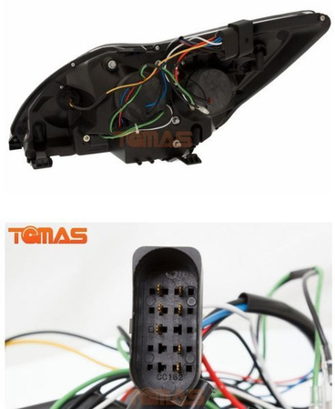 Ford Focus II FL LED-strålkastare Bla