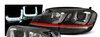 Strålkastare vw golf vii 7 12- svart led drl gti