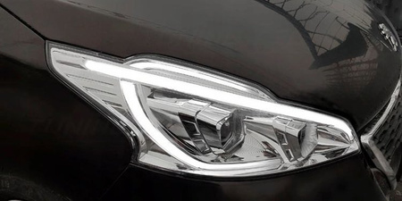 Peugeot 208 12-15 krom led drl strålkastare