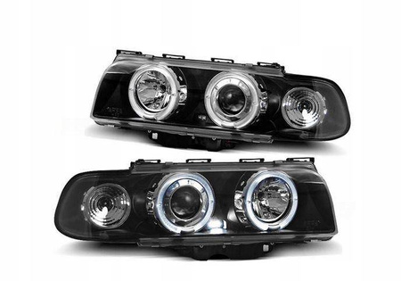 Strålkastare BMW E38 BLACK RINGI