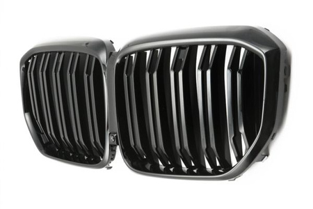 GRILL BMW X5 G05 LCI 2023- DUBBELGLANS SVART
