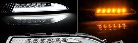 Körriktningsvisare + position Vw Scirocco 08- Krom Led