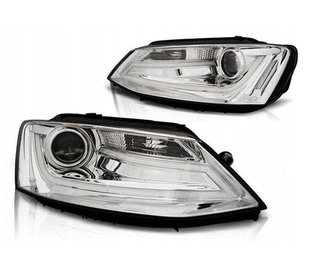 Strålkastare VW Jetta vi 11- krom led drl