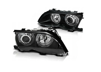 Bmw E46 01-05 Sedan Led Ringlights Svarta Linser