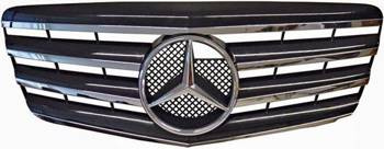 FRONTGRILL MERCEDES W211 06-09 KROM/SVART