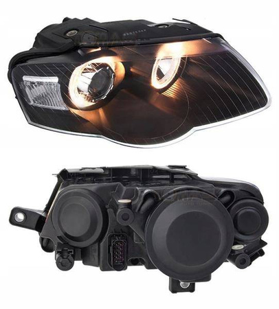 Strålkastare VW Passat B6 3C BLACK RI