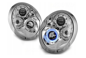Mini Cooper strålkastare 01-06 Ringi Chrome
