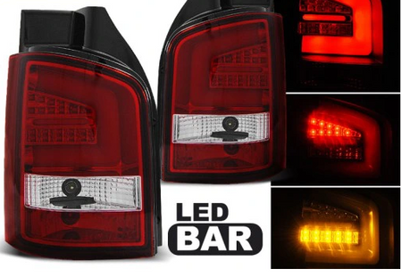 LED bakljus VW T5 03-09 RÖD VIT LED BAR