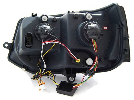 Nya VW T5 strålkastare 10-15 LED TUBE BLACK T6 LOOK DRL LIFT