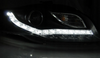 Strålkastare Audi A4 B7 04-08 Led Rör Svart