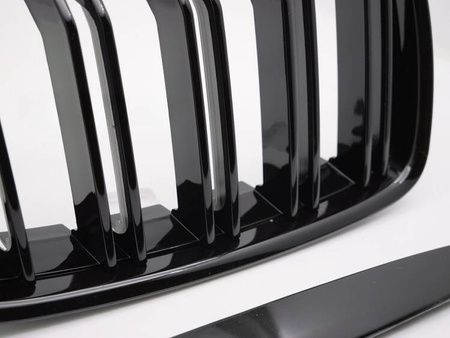 Frontgrill njurgrill svart glans för BMW E90 E91 -08