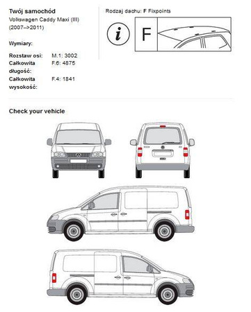 CRUZ takräcke för VW Caddy Maxi 07-11