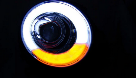 MINI COOPER 06-14 CHROME LED-strålkastare