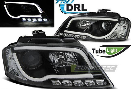 AUDI A3 8P Black Tube Light DRL strålkastare