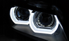Bmw E90 E91 09-11 Drl Svart Xenon Ringar 3d lampor