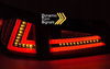 Röd-vita ledlampor för Lexus IS II 06-13