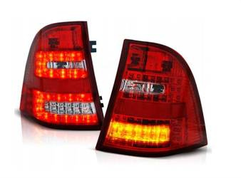 Mercedes W163 ml 98-05 röd vit led lampor