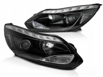 LED-STRÅLKASTARE SVART FORD FOCUS 3 MK3 11-14