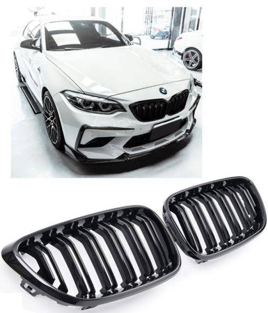 GRILL (NJURAR) BMW F22 F23 SVART GLANSIG LOOK M2