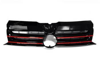 GRILL VW T5 09-15 MED RÖD DEKOR