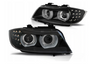 Bmw E90 E91 09-11 Drl Svart Xenon Ringar 3d lampor