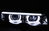 Strålkastare Bmw E38 94-01 Ringi 3d Led Krom
