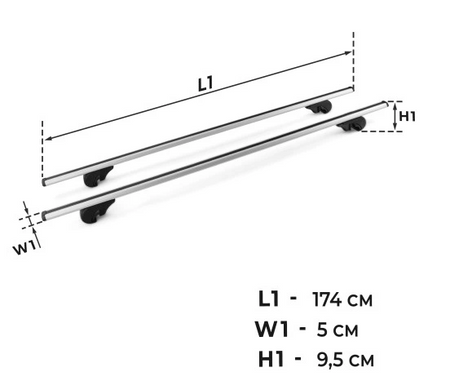 Tvärbalkar för lastflak till Ford Ranger IV 2022–
