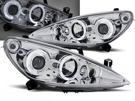 Peugeot 307 CHROM RINGI-strålkastare