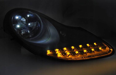 PORSCHE BOXSTER 911 svarta LED-strålkastare