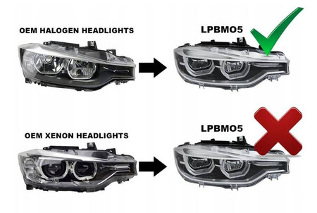 Hel LED strålkastare till BMW F30 F31 11-15