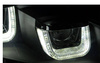 Lampor vw golf 6 vi 08-12 u-typ svart drl dts led