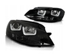 Lampor Vw Golf VII 7 12-17 u-typ svart led drl