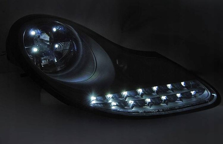 Reflektory black matt led PORSCHE BOXSTER 911 996