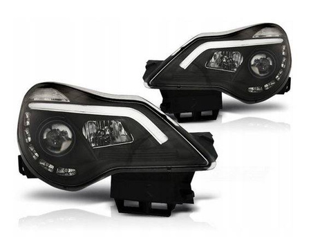 Strålkastare Opel Corsa D Svart Dayli Strålkastare