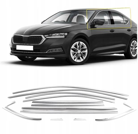 Fönsterlister runt sidorutorna SKODA OCTAVIA NX IV 2020 - LIFTBACK