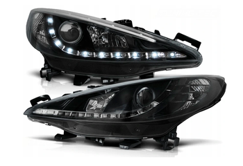 Peugeot 207 06-12 Svarta Led lampor + Motorer